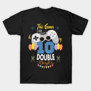 This gamer is now 10 , 10 years old gamer gift. T-Shirt